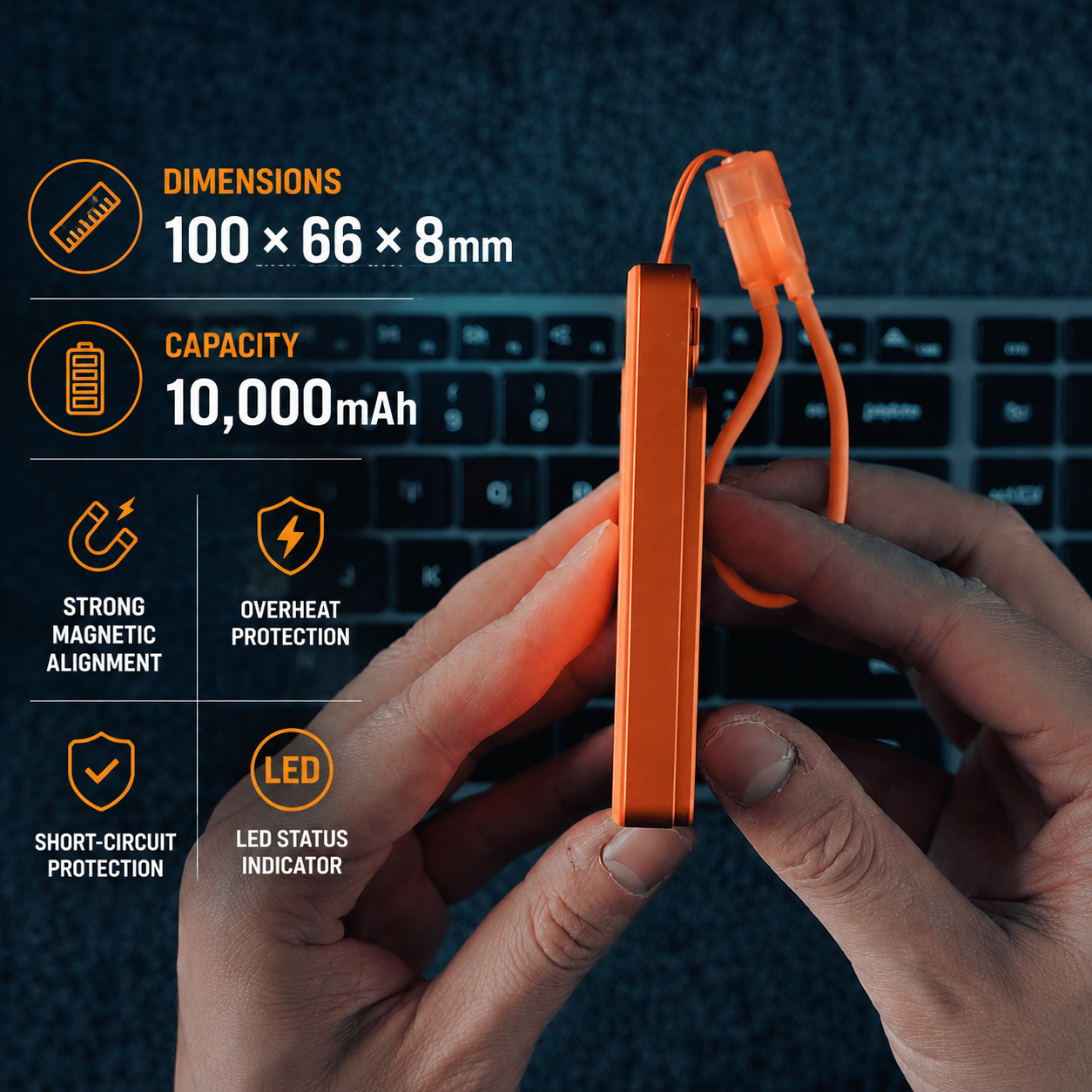 Gadverra™ NanoCharge Pro - Magnetic Power Bank